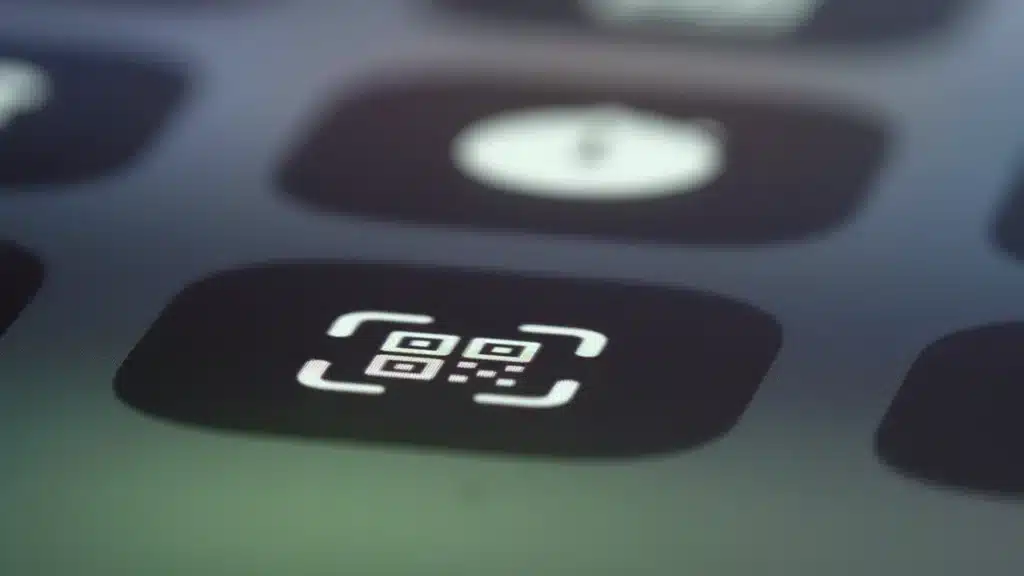 imagem do celular com botão de qr code
